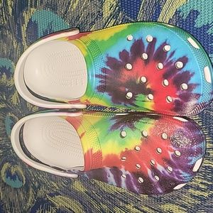 Crocs Classic Tie Dye Graphic Clog Shoes Size 9 men 11 women